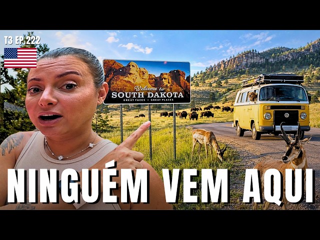 Vanessa, Lorenzo e Galeto, explora as paisagens naturais e a vida selvagem de Dakota do Sul.